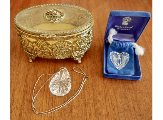 Sweet Dresser Box, Waterford Crystal Pendant, And More