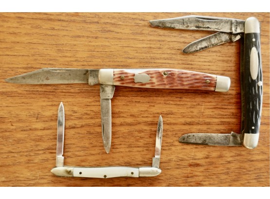 Vintage Pocket Knives Including Schrade & Kabar