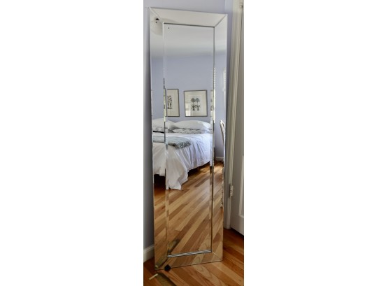Pretty Beveled Full Length Mirror With Floor Stand