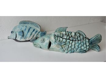 2 Ceramic Fish