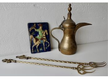 Brass Turkish Coffee Pot & More