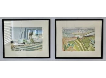 2 Framed And Signed Watercolor Paintings