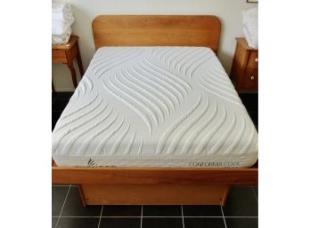 Wood Full Size  Bed With Optional Evosleep Gel Mattress In Great Shape