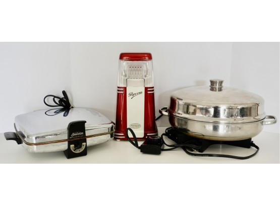 Kitchen Appliances Including Waffle Maker, Popcorn Maker, & More