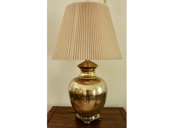 Stunning Vintage Hammered Brass Table Lamp