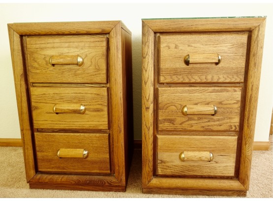 Pair Of Kemp Furniture Nightstands With 3 Drawers