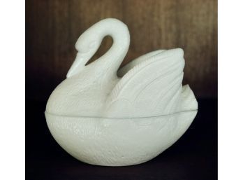 Milk Glass Swan, As Is