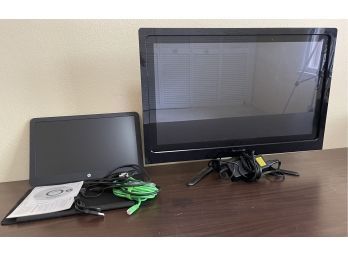 Lenovo 24' Monitor And HP Portable Monitor