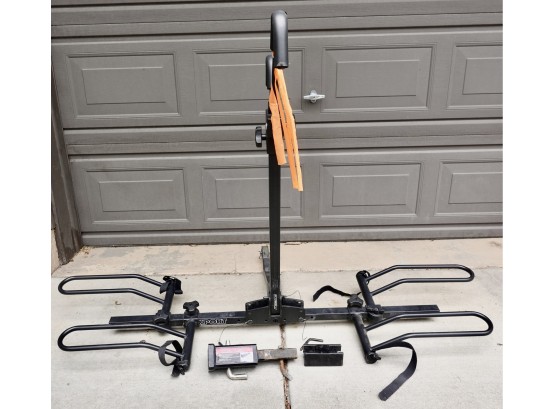 Hitch Mount Bike Rack With What We Believe Is A Trailer Hitch Converter