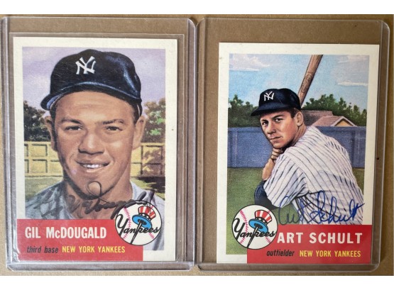 Topps Baseball Archive - Signed Cards X 2 Art Schult & Gil McDougald