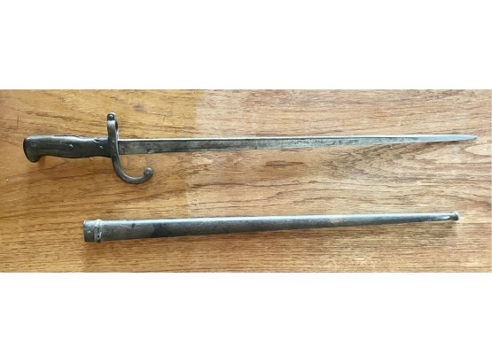 Antique Sword With Scabard, Inscribed 'Mre D'Armes De St. Etienne Juillet 1878'