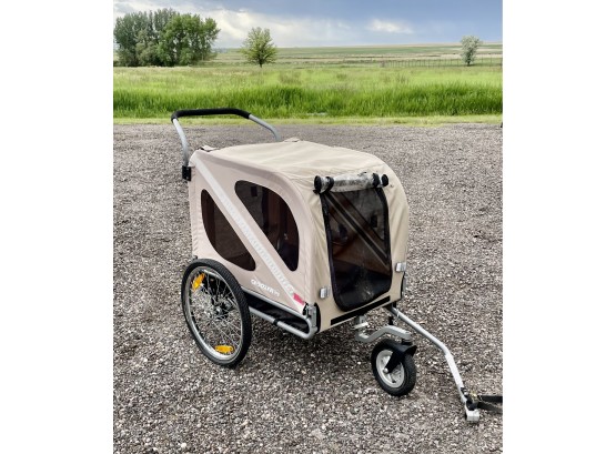 Collapsable Croozer Dog Pet Buggy With Bike Attachment