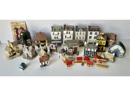 Assorted Cottage Pieces Including John Putnam's, Christmas Dickens, Norfolk, David Winter, & More