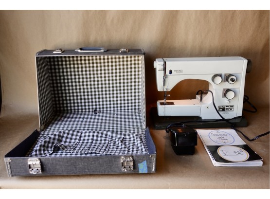 Vintage Viking Husqvarna Sewing Machine In Box, As Is