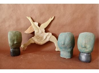 Dancer And 3 Heads By Ann Hoyt