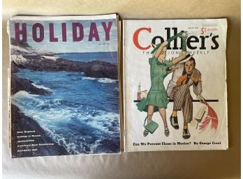 Vintage Magazines With Cool Advertisment, One Has Fallen Apart