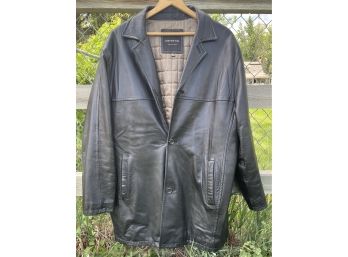 Lined Black Leather Jacket Andrew Marc Of Ny