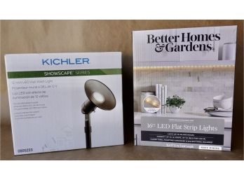 Kichler 12v LED Wall Wash Light And 16ft LED Strip Lights, New In Box
