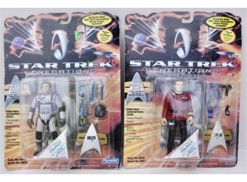 2 Star Trek Generations Captain James T. Kirk, One In Spacesuit, In Box (unopened) - Playmates
