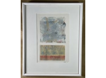 Signed Numbered Monoprint By Artist Ann Hoyt Titled 'winter Morning'