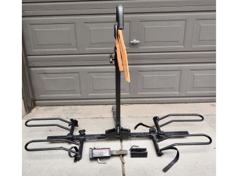 Hitch Mount Bike Rack With What We Believe Is A Trailer Hitch Converter
