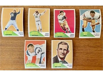 1960 Fleer Football Cards, Out Of Box: Sammy Baugh HOF,  George Blanda HOF,  Frank Tripuka, Ron Mix, Frank Ber