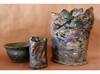 2 Vases And A Bowl By Ann Hoyt