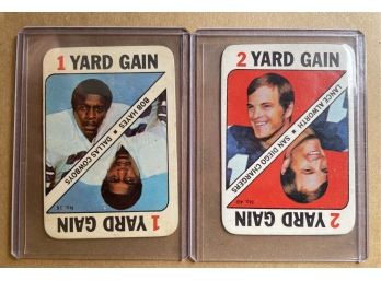1971 Topps Game Cards X 2 Bob Hayes & Lance Alworth