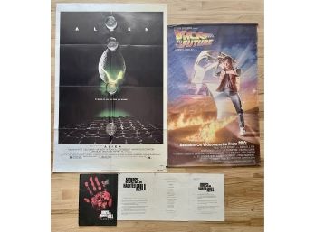 Alien Movie Poster, Back To The Future Banner, & House On Haunted Hill Production Notes