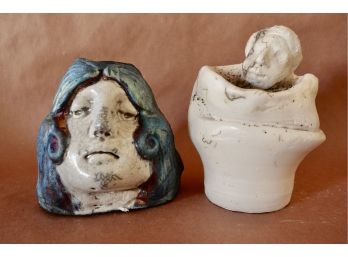 2 Handmade Sculptures By Ann Hoyt