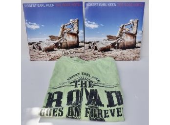 2 Robert Earl Keen The Rose Hotel LP's (one Signed), & Signed Never Worn T-shirt