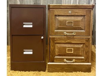 Wood And Metal Filing Cabinets With Keys