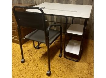 Drafting Table And Rolling Chair