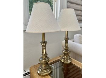 2 Brass Finish Lamps
