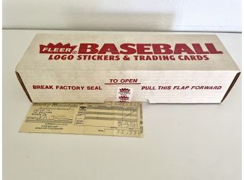 Factory Sealed In Box Fleer Baseball Logo Stickers & Trading Cards