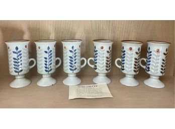 6 Vintage Irish Coffee Mugs