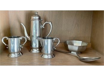 Fine English Pewter From Sheffield Coffee Service & More