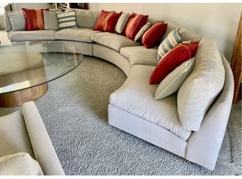 Curved Milo Baughman Pit Sectional Without Arms