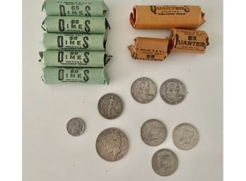 Coins Including A 1922 Silver Dollar 1937 Indian Head Nickle And More