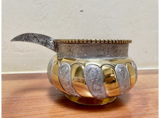 Mexican Tane Sterling Cossack Kovsh Bowl With Handle