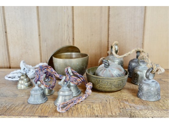 Assorted Brass Bells & Bowls