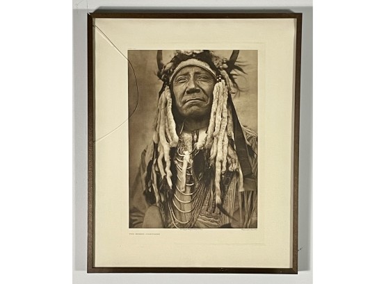 Vintage Pre 1970 'Two Moons - Cheyenne' Photo By Edward Curtis From Original Plates