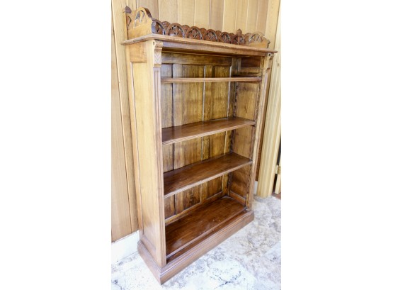 Antique Open Bookcase With Adjustable Shelves