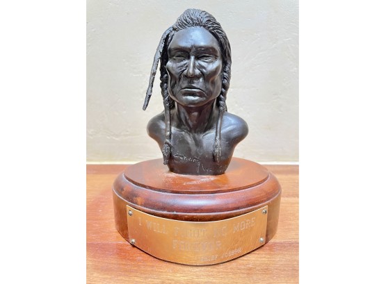 Bronze Native American Chief Joseph Statue