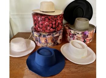 Assorted Hats In 3 Hat Boxes