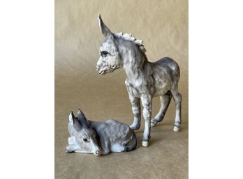 Donkey Figurines Marked Xaiser & C.Martinu