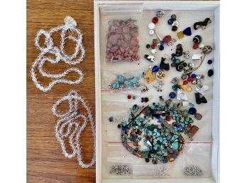 All Sorts Of Beads Including Vintage, Turquoise, Coral, And Glass