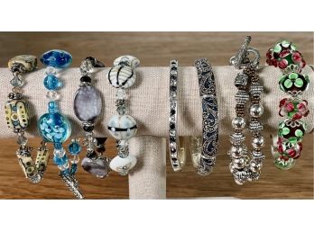 Assorted Glass Bead Bracelets & More