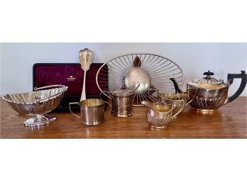 Assorted Antique & Vintage Silver Plate