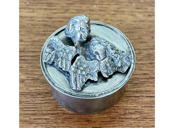 Antique Reynolds Angels Sterling Pill Box